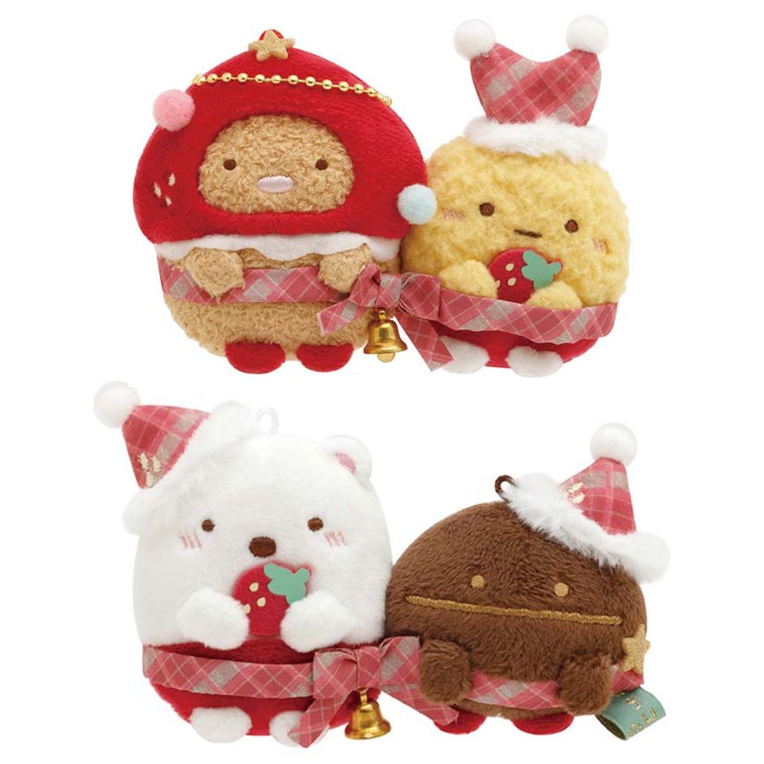 Sumikko Gurashi Strawberry Christmas 2023 Nakayoshi Plush