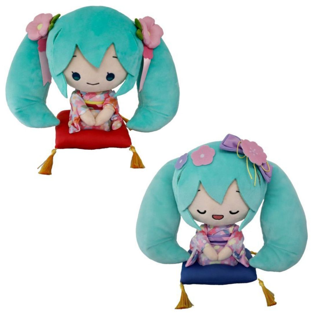 Kneeling Hatsune Miku Kimono Plush