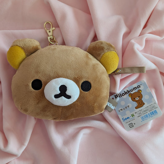 Rilakkuma Plush Pass Case With Reel