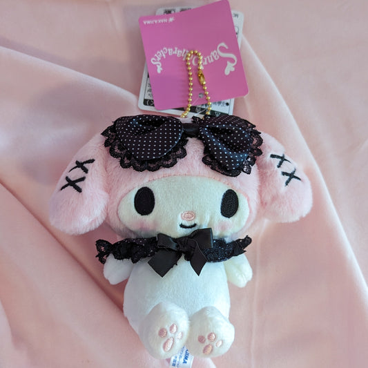 Sanrio Girly Black Plush Keychain