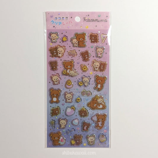 Rilakkuma Glittery Sticker Sheet
