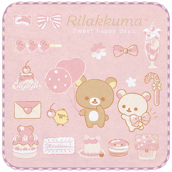 Rilakkuma "Sweet Happy Days" Mini Towel 3-Piece Set