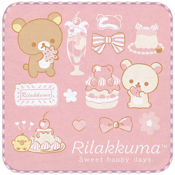 Rilakkuma "Sweet Happy Days" Mini Towel 3-Piece Set