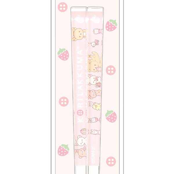 Rilakkuma "Korilakkuma's Strawberry Day" Clear Chopsticks