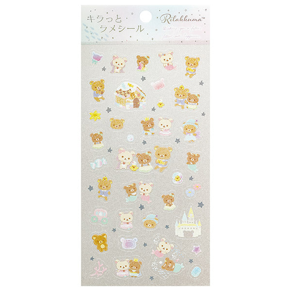Rilakkuma Fairy Tales Sparkly Glitter Sticker Sheet