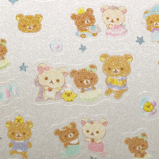 Rilakkuma Fairy Tales Sparkly Glitter Sticker Sheet
