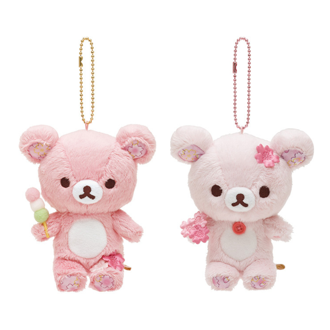 Sakura Rilakkuma Collectible Burasage Plush Keychain