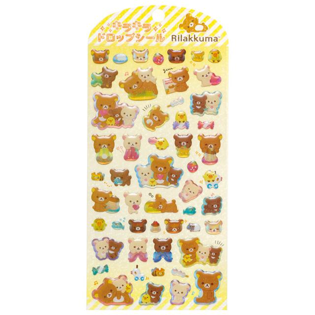 San-X Characters Sparkling Drop Sticker Sheet