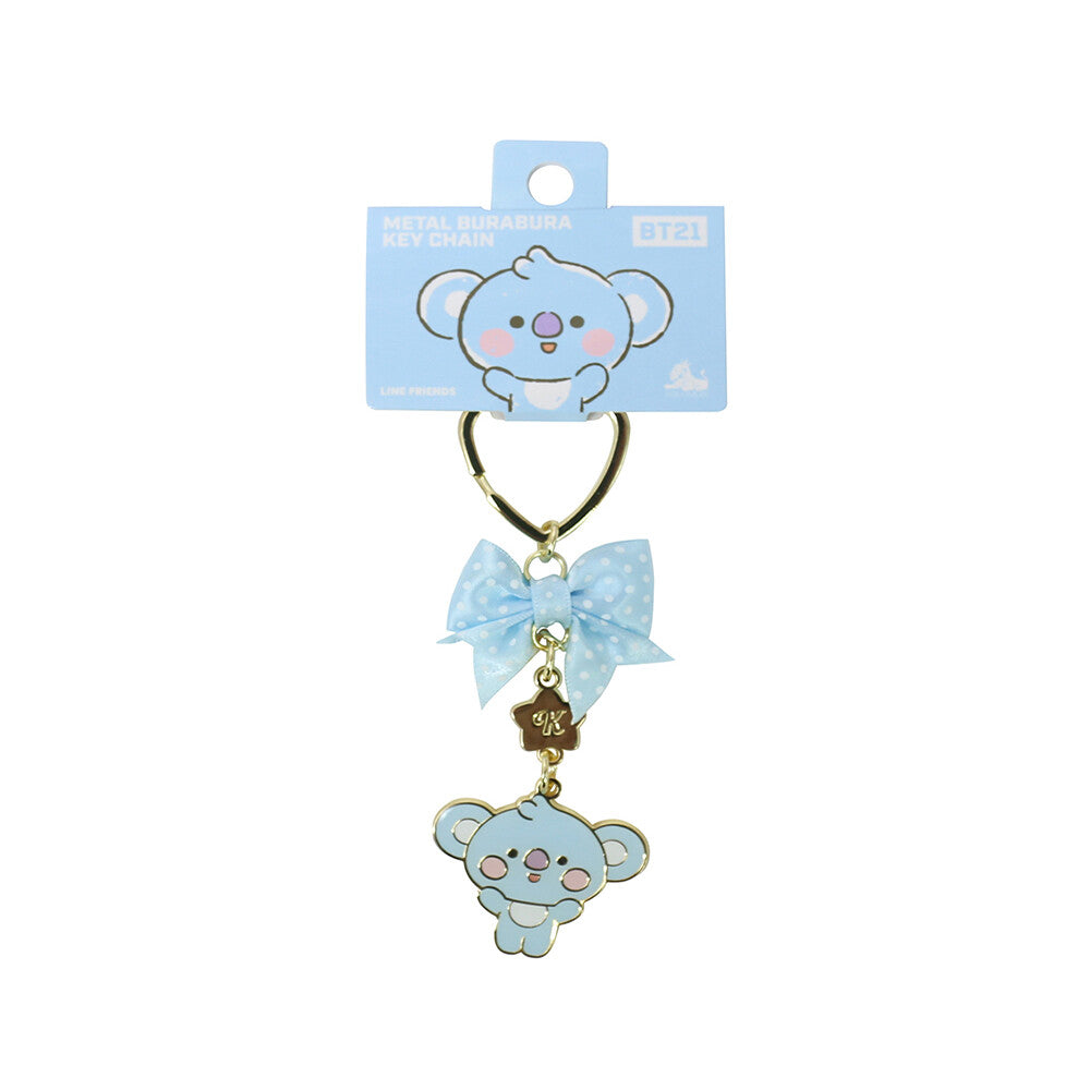 BT21 Metal Burabura Keychain