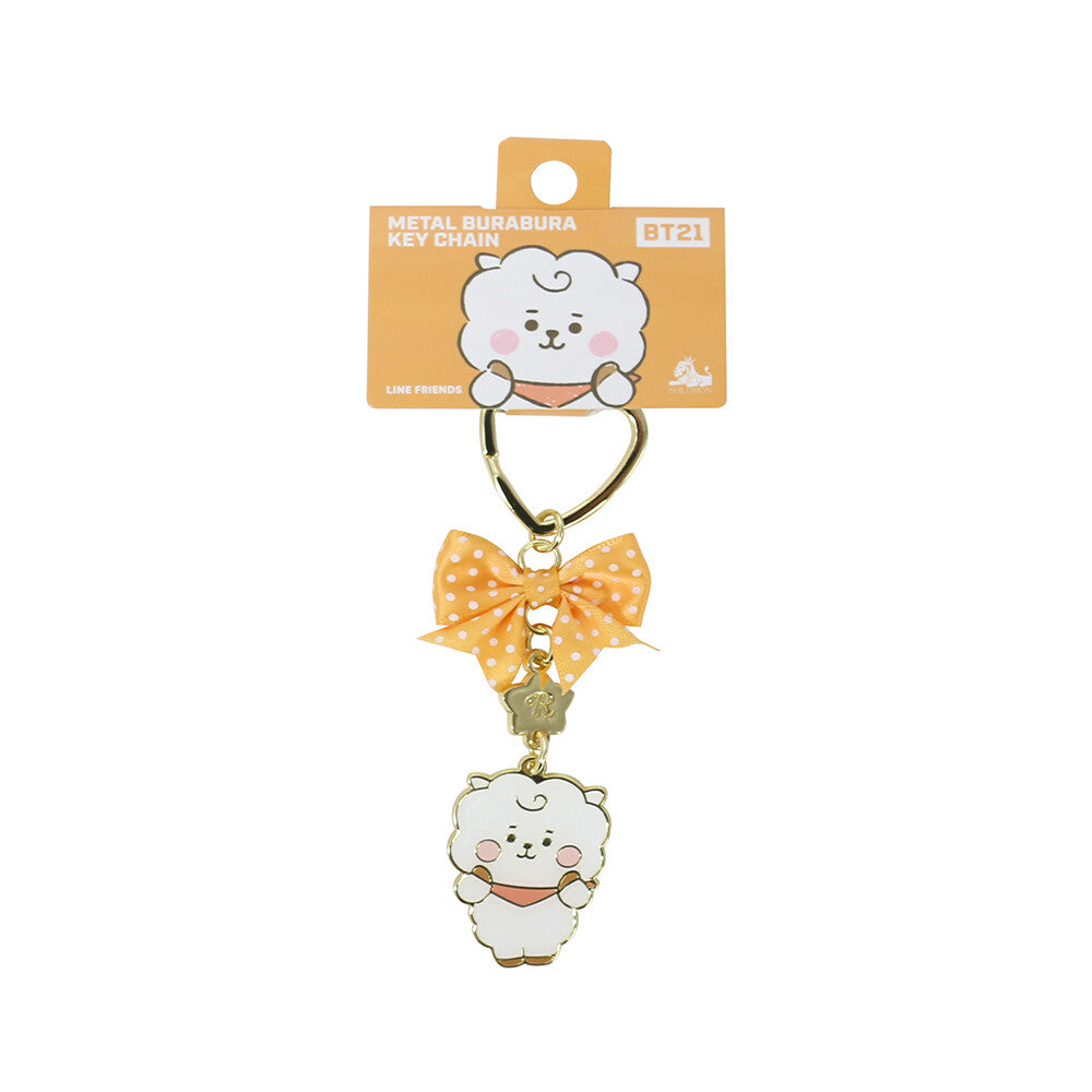 BT21 Metal Burabura Keychain
