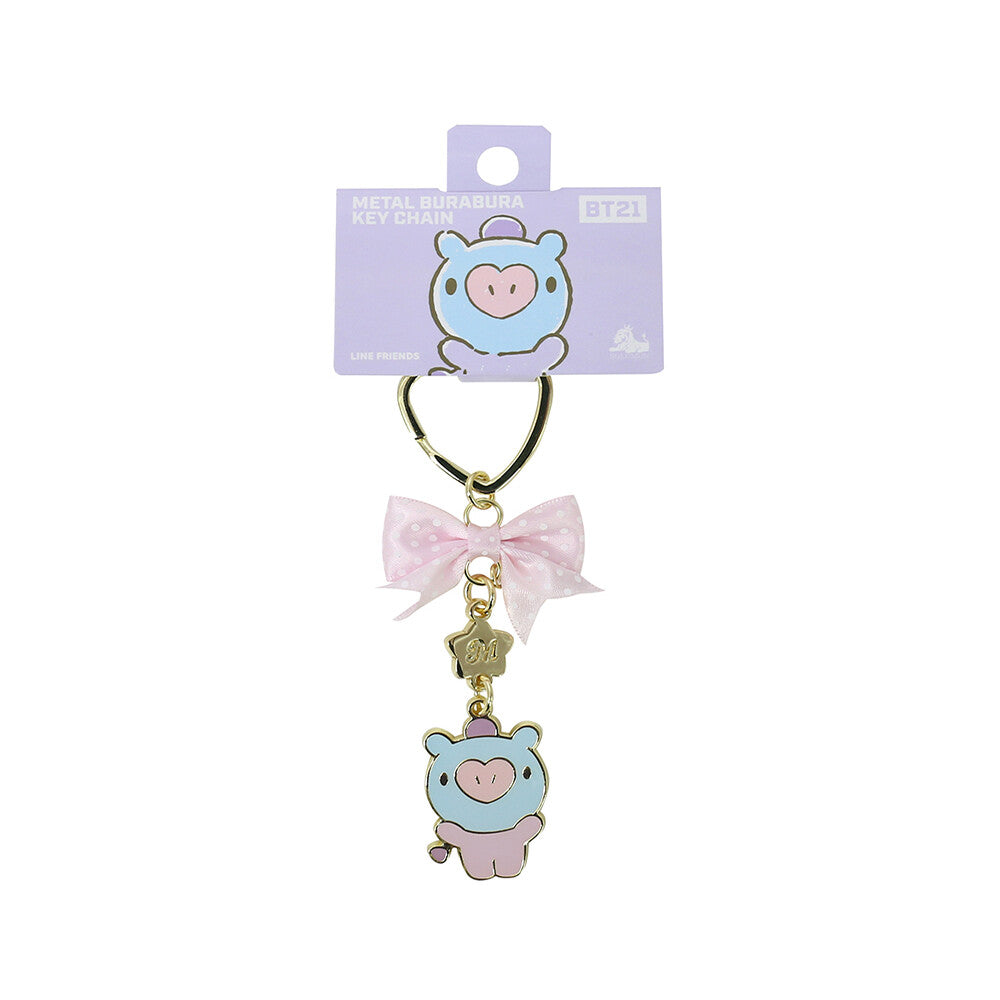 BT21 Metal Burabura Keychain