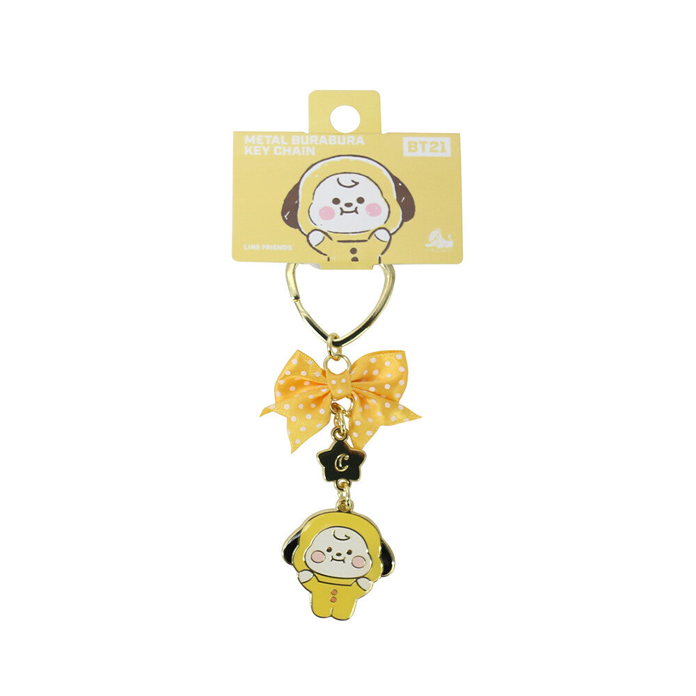 BT21 Metal Burabura Keychain
