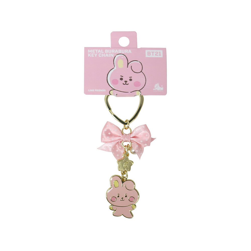 BT21 Metal Burabura Keychain