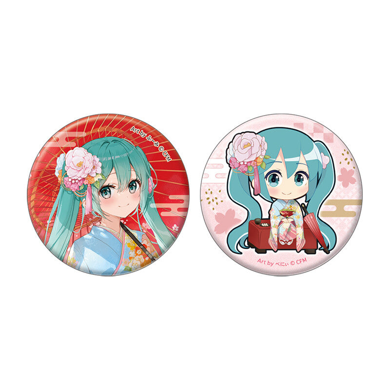 Hatsune Miku Hannari Kyoto 2-Piece Can Badge Set