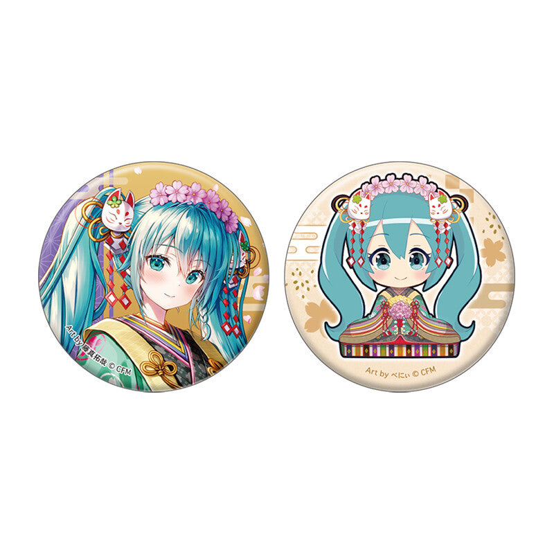 Hatsune Miku Hannari Kyoto 2-Piece Can Badge Set