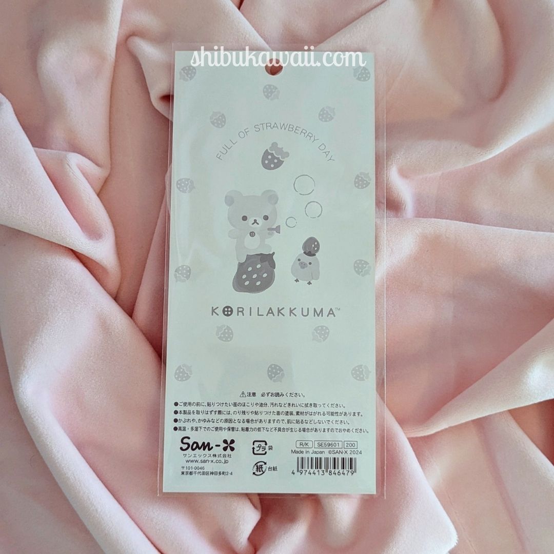 Rilakkuma "Korilakkuma's Strawberry Day" Sticker Sheet