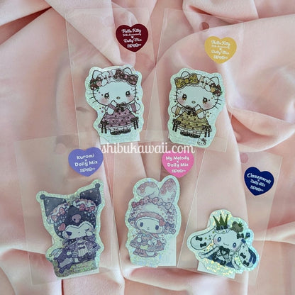 Sanrio Characters x DOLLY MIX Sparkling Holographic Decal Stickers