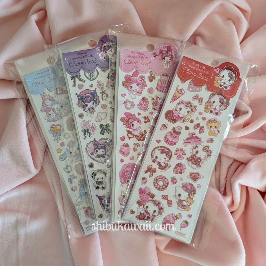 Sanrio Characters x Fumika Amenomori Foil Clear Stickers