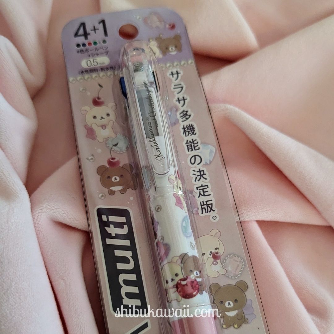 Rilakkuma Korikogu No Jewel Cherry Sarasa Multi 4+1 Pen and Pencil