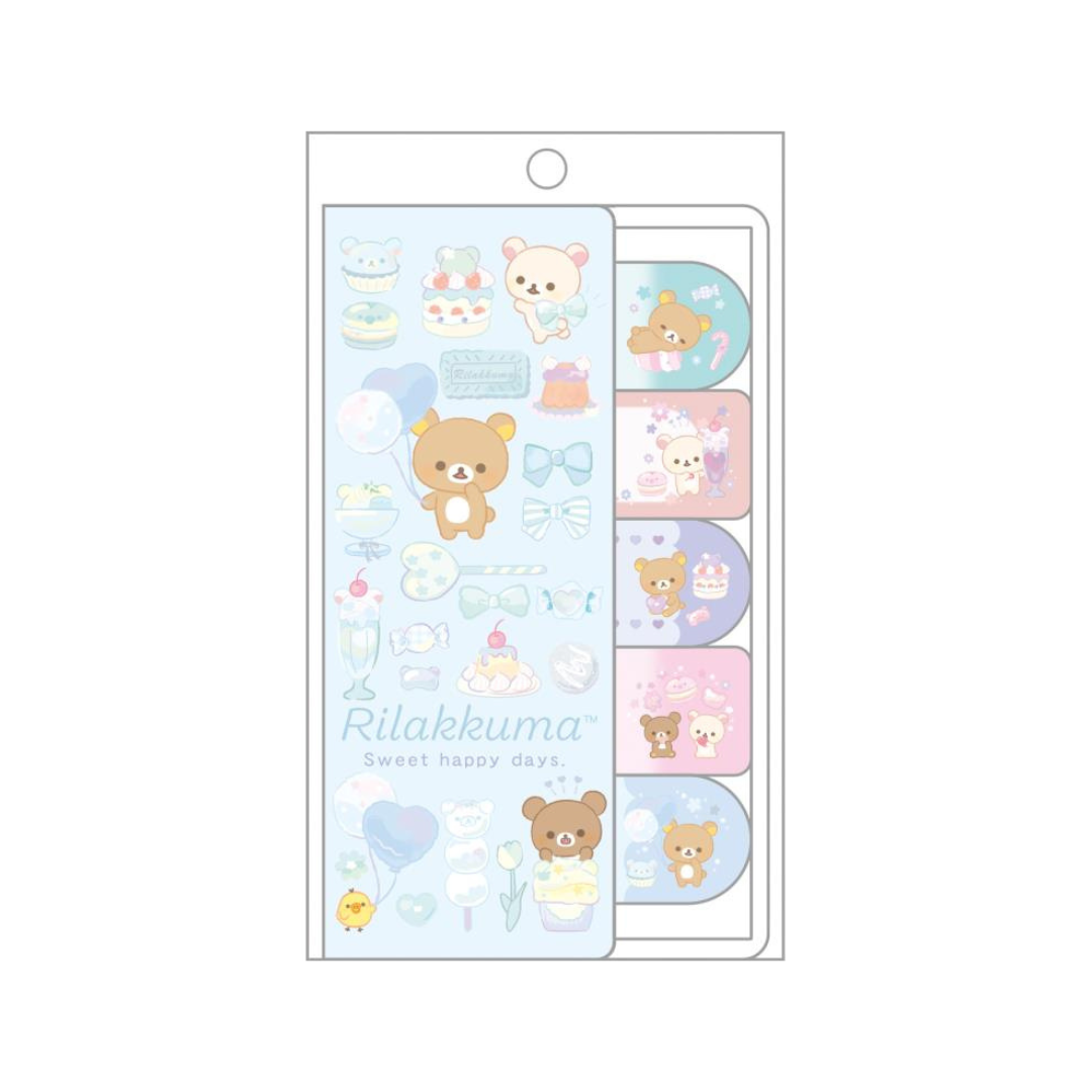 Rilakkuma Index Sticky Notes ("Korilakkuma's Strawberry Day" & "Sweet Happy Days")