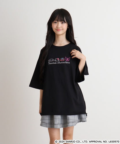 Embroidered Sanrio Characters T-Shirt