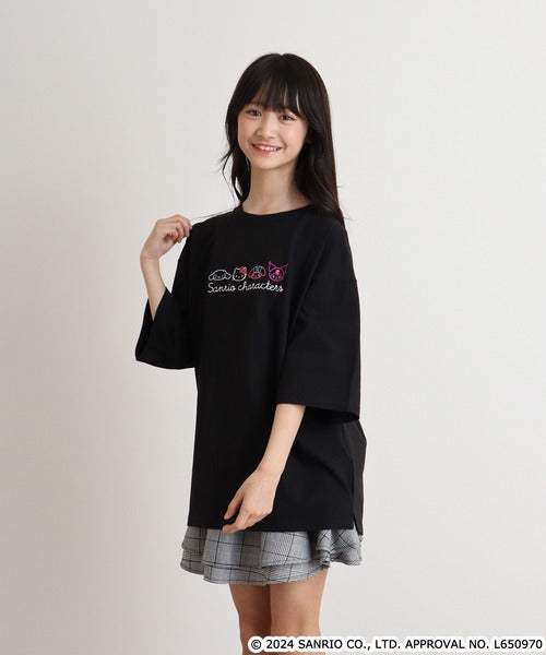 Embroidered Sanrio Characters T-Shirt