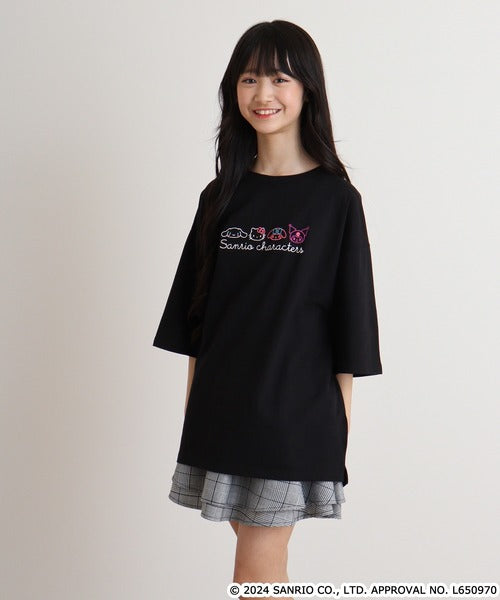 Embroidered Sanrio Characters T-Shirt