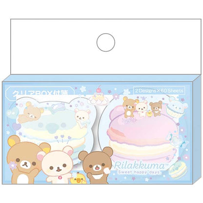 Rilakkuma "Sweet Happy Days" Clear Box Sticky Notes