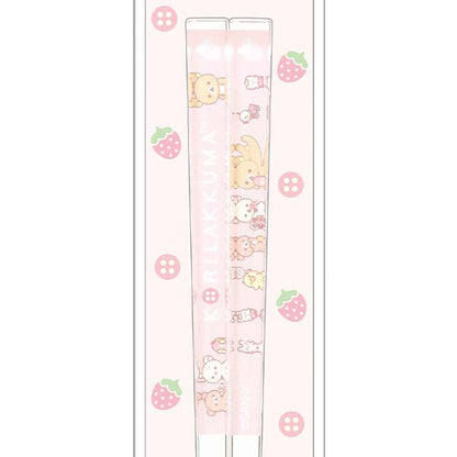 Rilakkuma "Korilakkuma's Strawberry Day" Clear Chopsticks