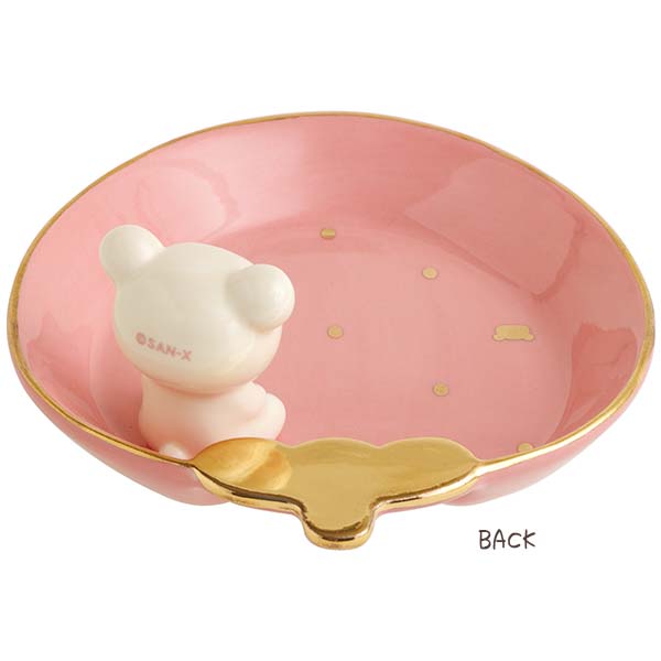 RARE Rilakkuma Korilakkuma Kiiroitori Ceramic Jewelry Tray Set (Open hot Eyes)