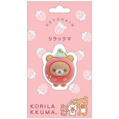 Rilakkuma "Korilakkuma's Strawberry Day" Keychain