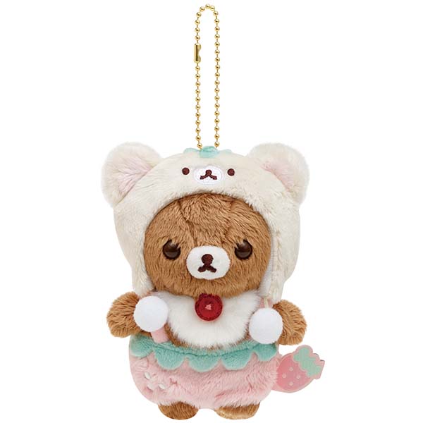 Rilakkuma "Korilakkuma's Strawberry Day" Plush Keychain