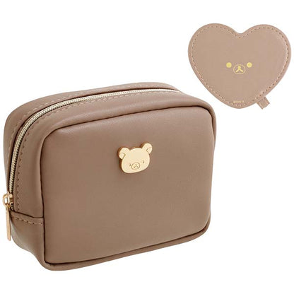 Rilakkuma Office Goods Pouch with Heart Mirror