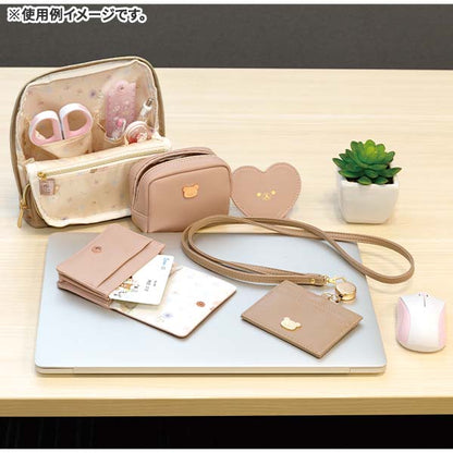 Rilakkuma Office Goods Pouch with Heart Mirror