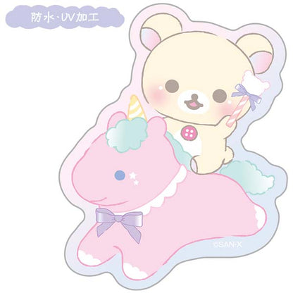 Rilakkuma "Swirling Cotton Candy Sky" UV Coating Waterproof Decal