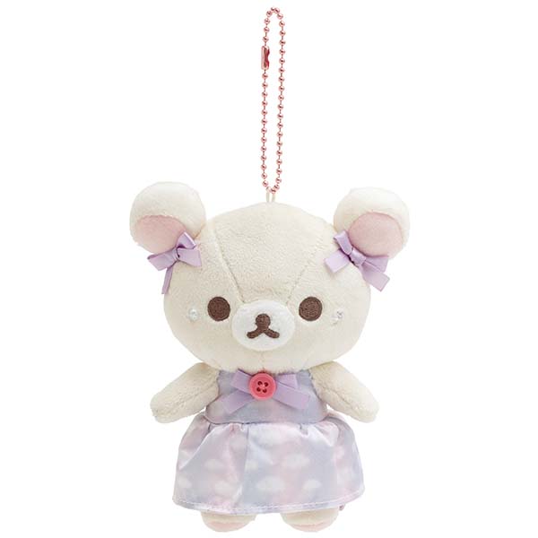 Rilakkuma "Swirling Cotton Candy Sky" Plush Keychain