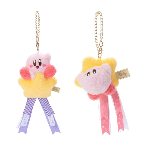 Kirby Niko Niko/Osamashi Warp Star Plush Keychain
