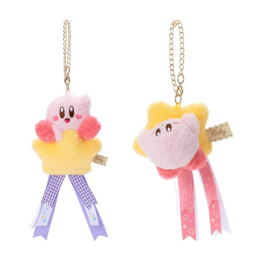 Kirby Niko Niko/Osamashi Warp Star Plush Keychain