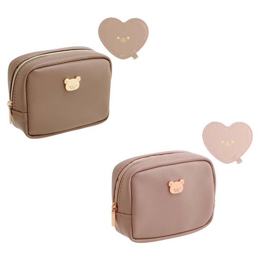 Rilakkuma Office Goods Pouch with Heart Mirror