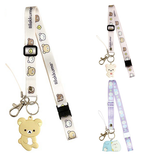 San-X Characters Neck Strap Lanyard (Rilakkuma & Sumikko Gurashi)