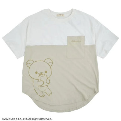Rilakkuma Embroidered Two-Tone Pocket Shirt