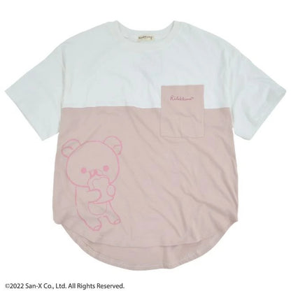 Rilakkuma Embroidered Two-Tone Pocket Shirt