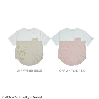 Rilakkuma Embroidered Two-Tone Pocket Shirt