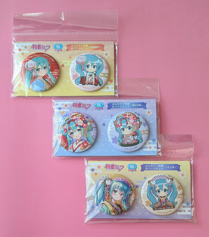 Hatsune Miku Hannari Kyoto 2-Piece Can Badge Set