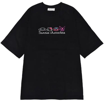 Embroidered Sanrio Characters T-Shirt